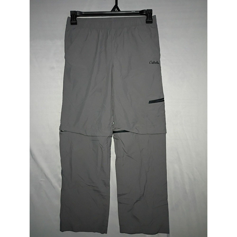 Cabelas FrontRange Convertible Pant Sz L Gray Cargo Hiking Scouting Camp Outdoor